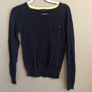 Blue sweater. Button detail. Size small